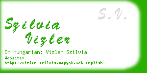 szilvia vizler business card